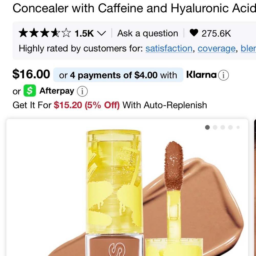 Kosas Mini Revealer Super Creamy + brightening concealer